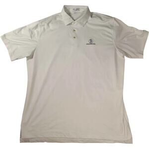 Peter Millar Men's White Summer Comfort "KNICKERBOCKER" Short Sleeve Polo Sz L